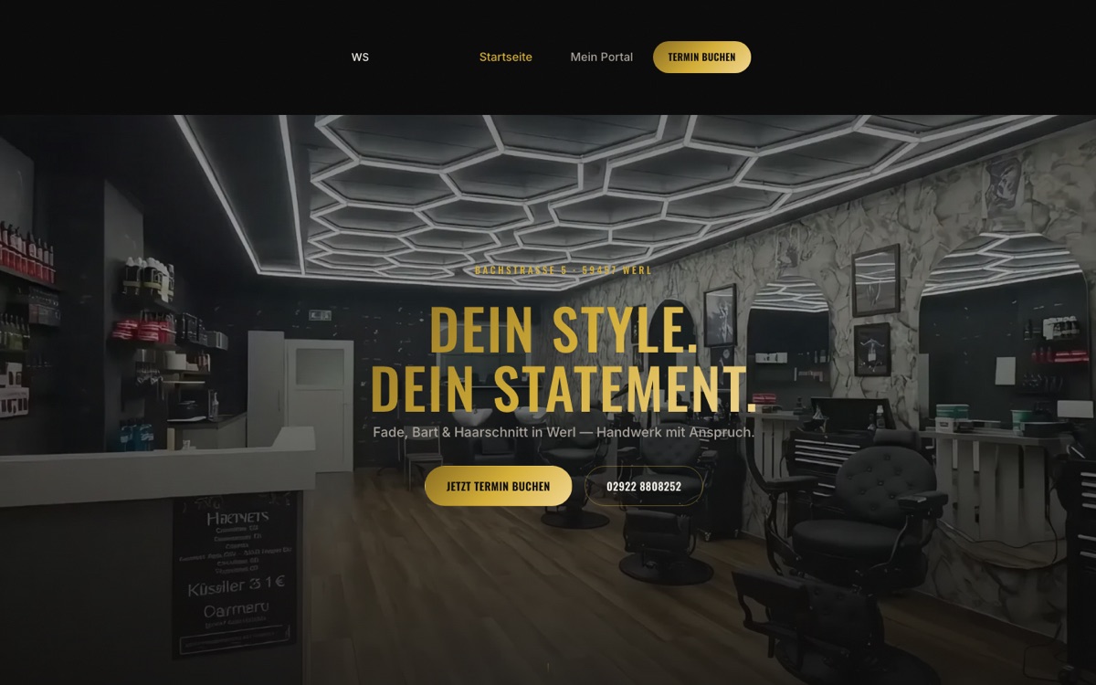 Werler Style — Website mit Online-Buchungssystem